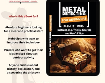Metallsuchgerät für Anfänger PDF-Anleitung, Schatzsucher-Handbuch, Detektorspitzen, Spulen, Münzen & Relikte
