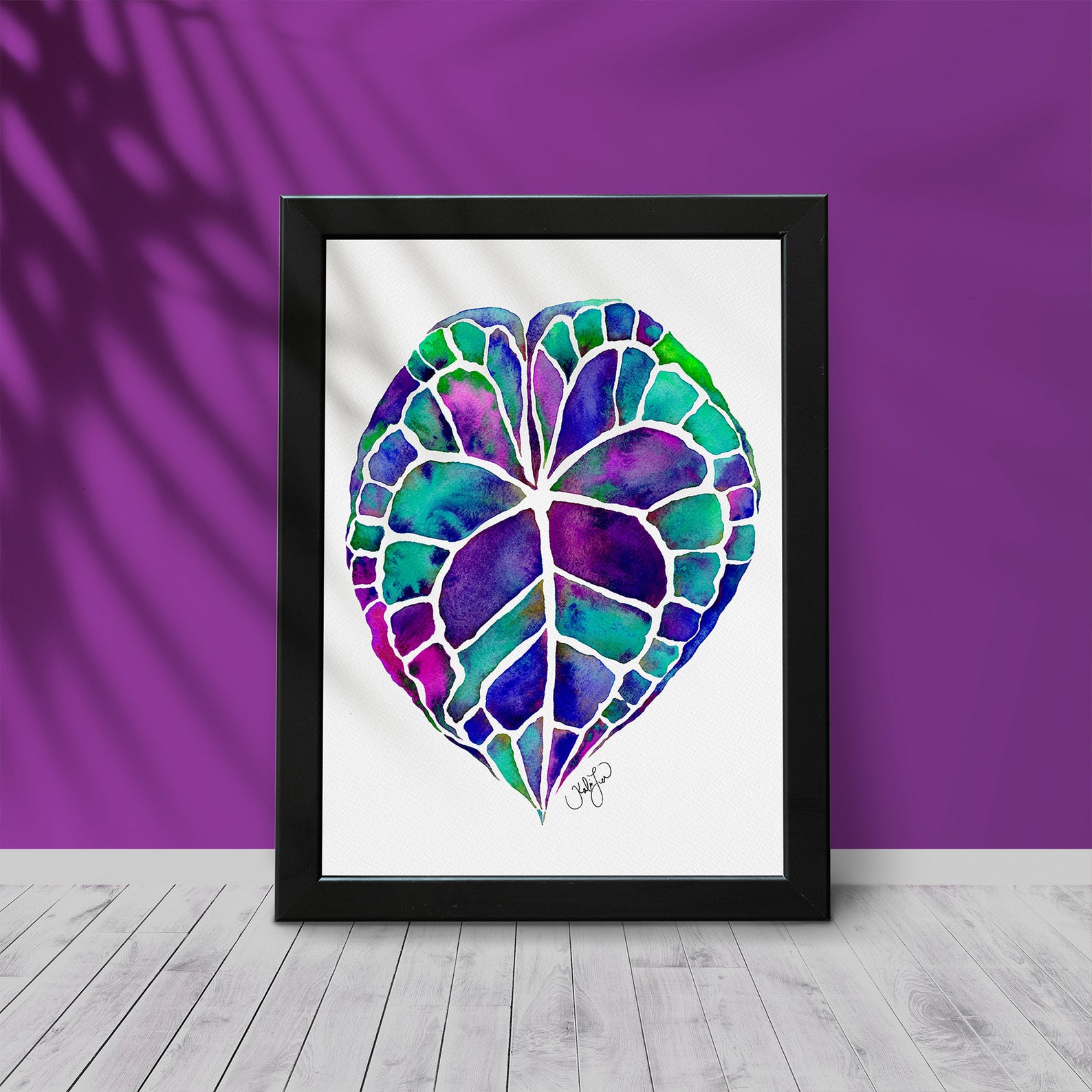 Jungle Leaf Art Print Tropical Leaf Art Print Botanical Leaf Etsy