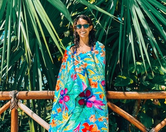 Hawaiian Print Beach Towel, Tropical Towel, Floral Beach Towel, Tropical Beach Blanket, Recycled Microfiber Beach Towel, Large Beach Towel