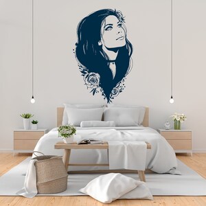 Beautiful Woman Wall Decal Girl Wall Sticker Decal for Beauty Salon  SS 358