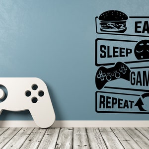 Quotes For Gamer Decal\Sticker Gamer Wall Decal\Video Games Wall Sticker Controller Wall Decor for Boys SS 1189