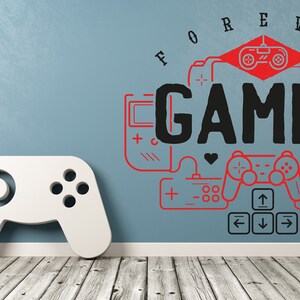Gamer Wall Decal Video Games Wall Sticker Controller Wall Decor for Boys SS 1175