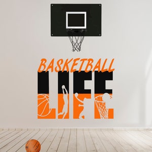 Basketball Lettering Wall Decal\Color Wall Decal Jordan Basketball Lettering\Wall Decal Color\Beasts Wall Decor Colored for Gym SS 1258