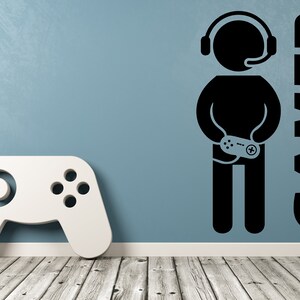 Gamer Wall Decal Video Games Wall Sticker Controller Wall Decor for Boys SS 1178
