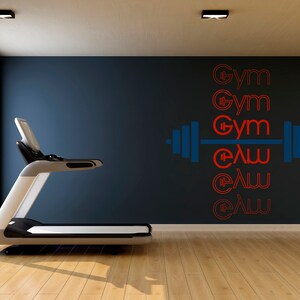 Barbell Wall Decal \ Wall Sticker Barbell\Wall Decal Gym Lettering \Beasts Gym Wall Decor SS 1271