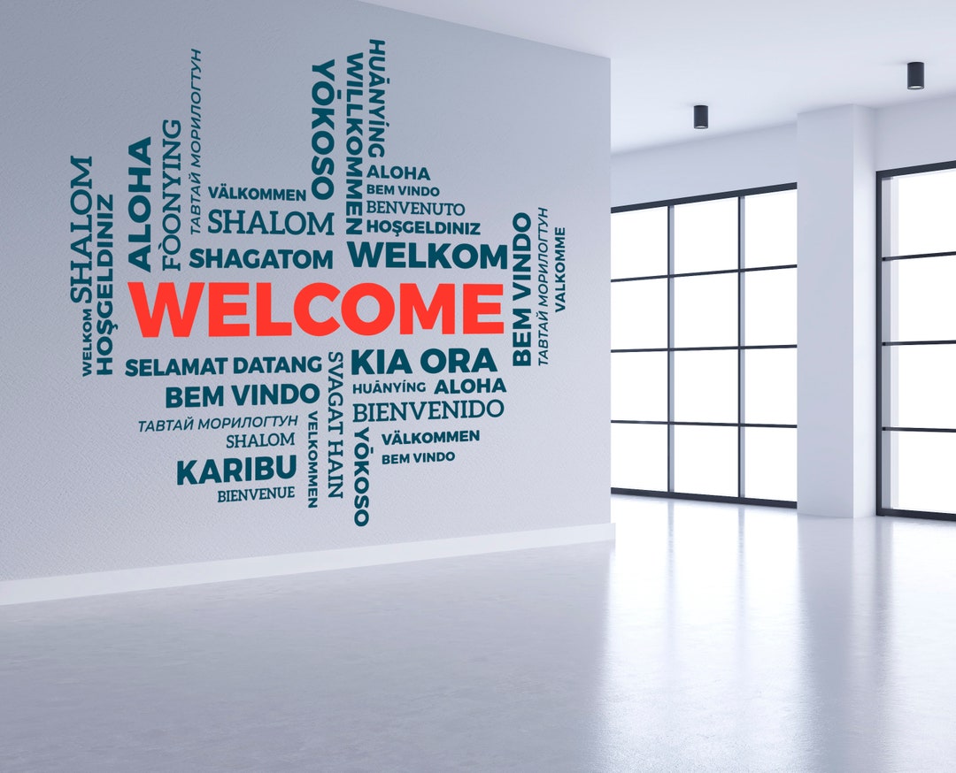 Words Wall Decal/ Hello Wall Decal/ Sign Etsy