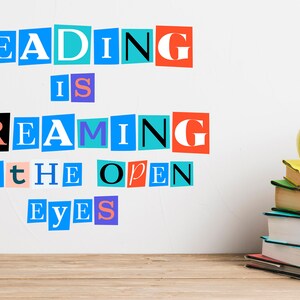 Read Wall Decal/ Lettering READ sticker for kids room/ Read Decal for classroom/ Wall Decal/ Read Wall decor/Books Sticker SS 1304