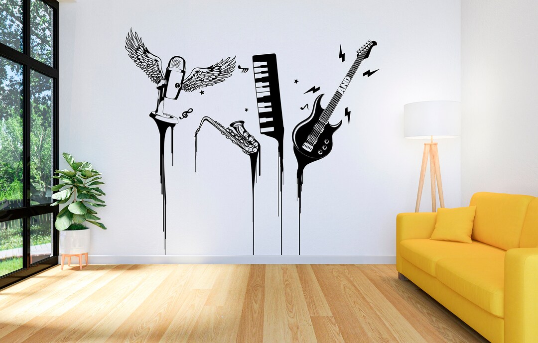 Music Wall Decal Music Notes Wall Sticker Musician Wall Decor SS 602 - Etsy