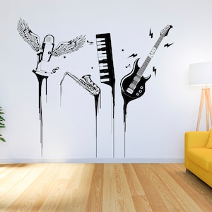 Music Wall Decal Music Notes Wall Sticker Musician Wall Decor SS 602