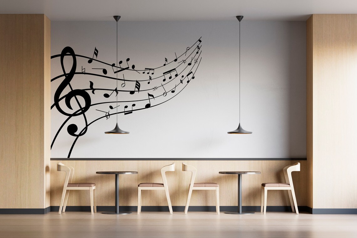Music Wall Decal Music Notes Wall Sticker Musician Wall Decor SS 602 - Etsy