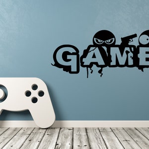 Gamer Wall Decal Video Games Wall Sticker Controller Wall Decor for Boys SS 1159