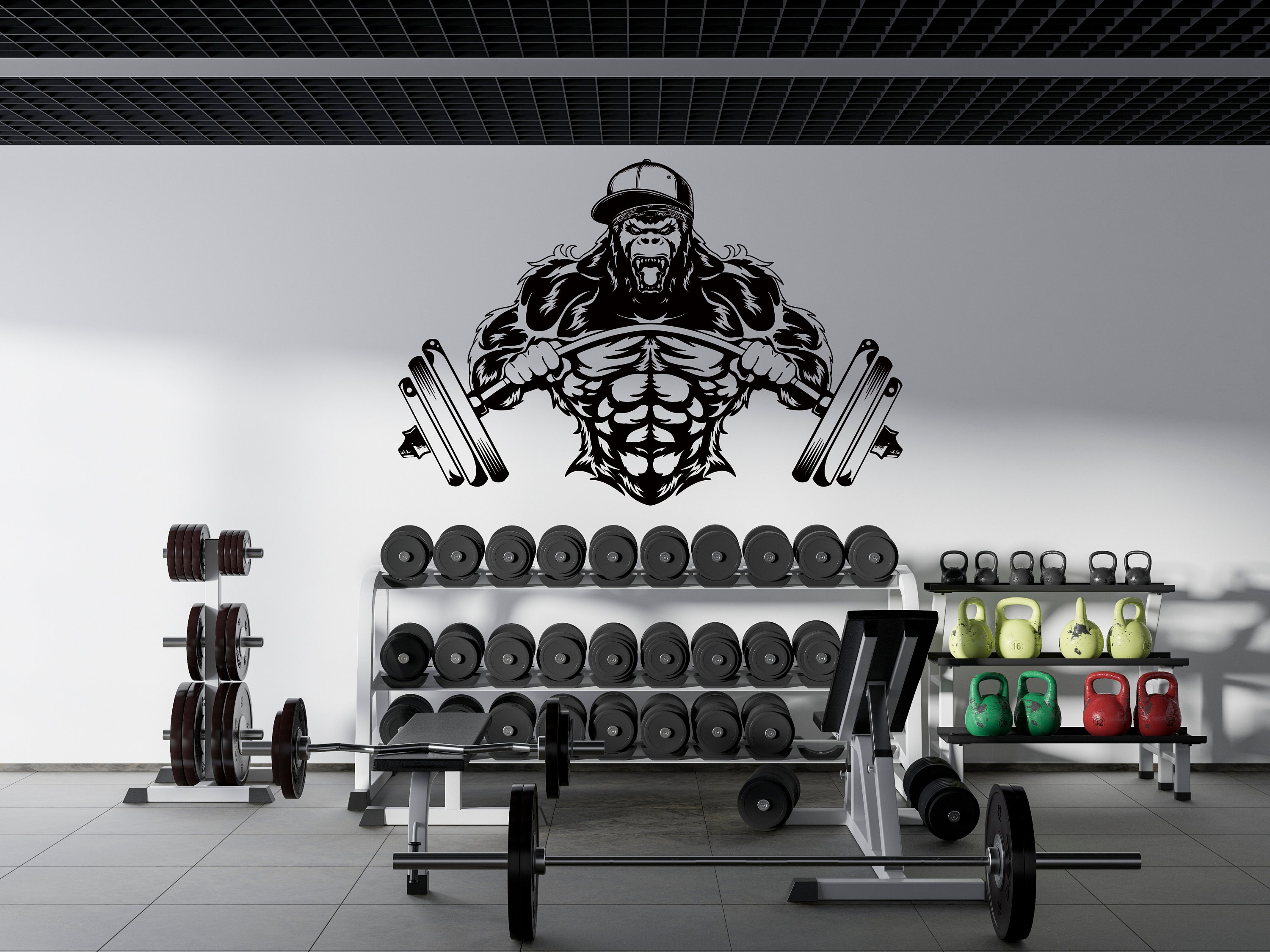 Personalized Gorilla Bodybuilding Home Gym Decor Round Rug, Carpet – Style  My Pride