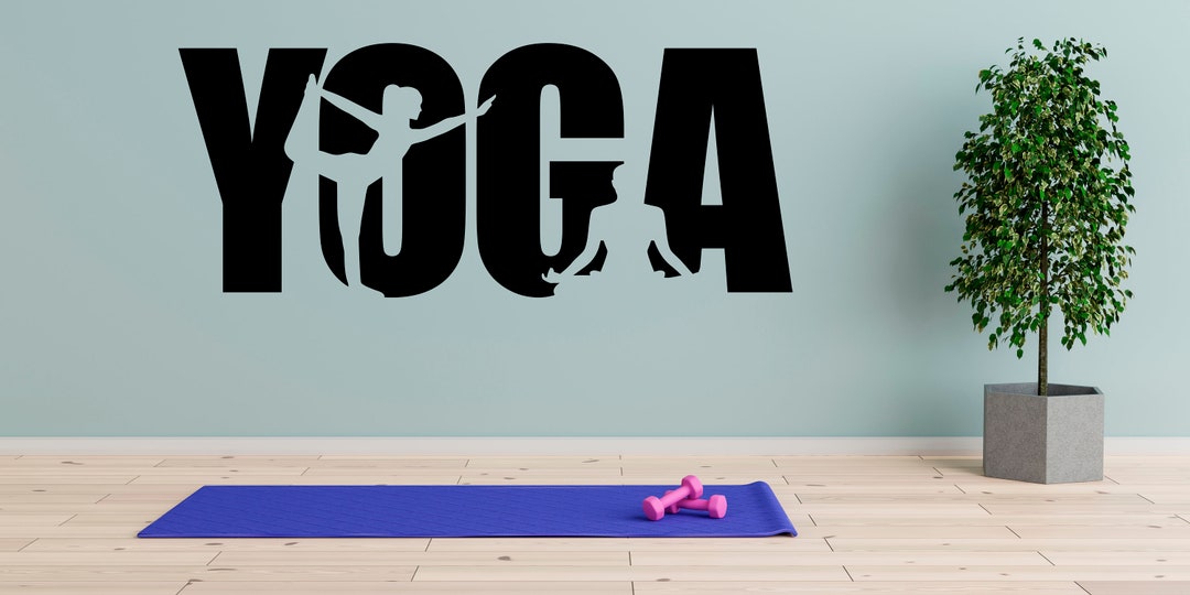 Yoga Lettering Wall Decal\yoga Wall Sticker/yoga Wall Art/yoga Quote ...