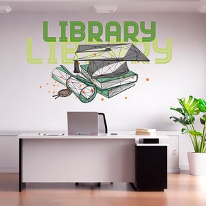 Library Wall Decal/ Lettering Library sticker for classroom room/ Read Decal for / Wall Decal/ Read Wall decor/Books Sticker SG 196