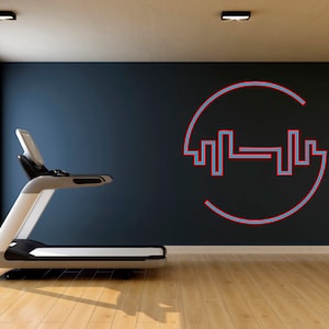 Barbell Logo Wall Decal \ Wall Sticker Barbell\Wall Decal Beautiful Barbell Logo \Beasts Wall Decor SS 1227