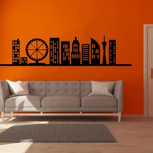 Wall Decal City Skyline Wall Decor Vinyl Wall Sticker City Skyline  SS 251
