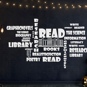 Read Wall Decal/ Lettering READ sticker for kids room/ Read Decal for classroom/ Wall Decal/ Read Wall decor/Books Sticker SS 1097