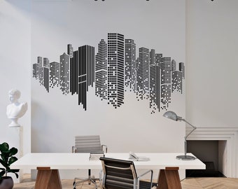 New York Wall Decal Wall Decal NY City Wall Decor New York Vinyl Wall Sticker City Skyline  SS 264