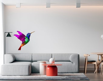 Colored Bird Hummingbird Decal\Animals Wall Decal Beautiful Colored Bird Hummingbird\Wall Decal Beasts Wall Decor Colored bird  SG 186