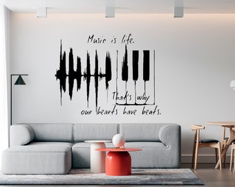 Autocollant Mural Déco : 'Music Is Not What I Do, It's Who I Am' - Sticker Artistique Pour Voiture Ou Mur