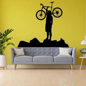 Bicycle Wall Decal Bike Rider Vinyl Wall Sticker Bike BMX Decal for Kids Room SS 212