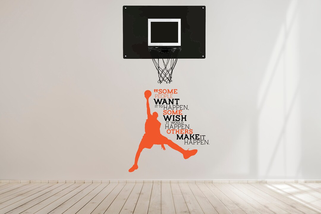 Basketball Lettering Wall Decal\color Wall Decal Jordan Basketball ...