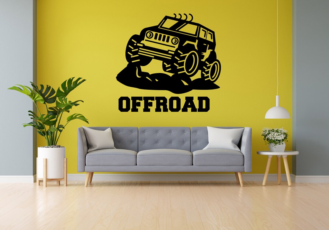 Vinyl Decal Dirty SUV, Mud Riding Decal, Off-road Car Wall Decal, Off ...