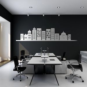 Wall Decal City Skyline Wall Decor Vinyl Wall Sticker City Skyline  SS 253