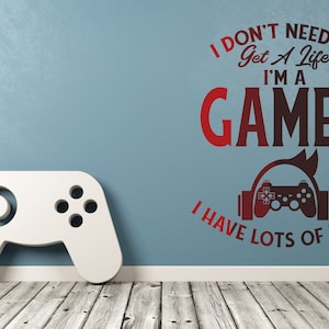 Gamer Wall Decal Video Games Wall Sticker Controller Wall Decor for Boys SS 1172
