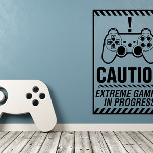 Gamer Wall Decal Video Games Wall Sticker Controller Wall Decor for Boys SS 1154