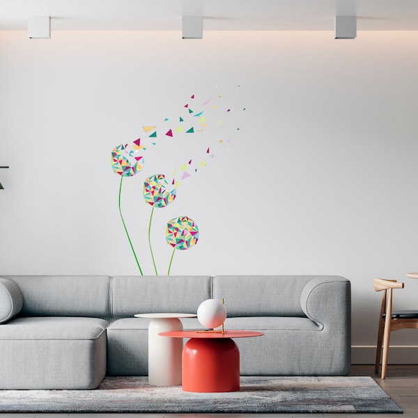Dandelion Wall Decal Etsy
