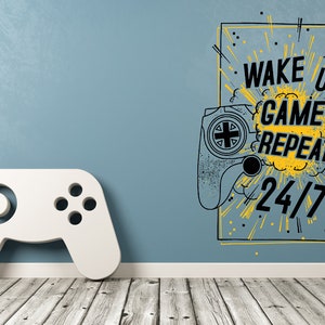 Quotes For Gamer Decal\Sticker Gamer Wall Decal\Video Games Wall Sticker Controller Wall Decor for Boys SS 1191