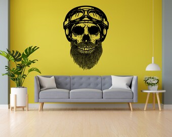 Skull Beard Vintage Dictionary Page Wall Art Cool Print Picture Barbers Hipster 