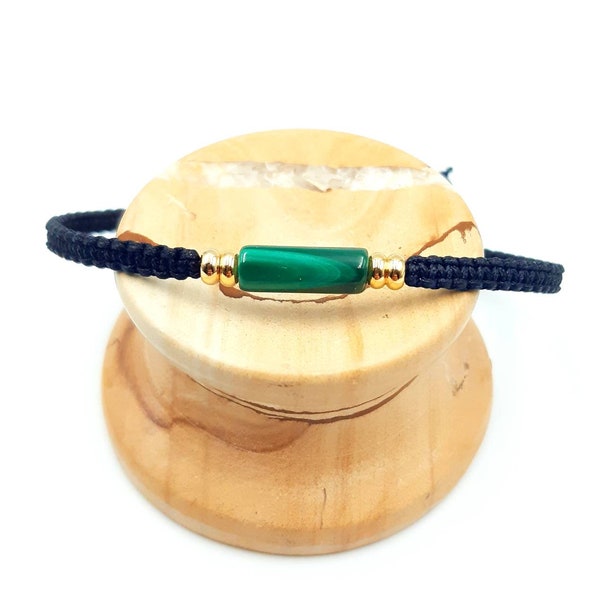 Bracelet Macramé MALACHITE