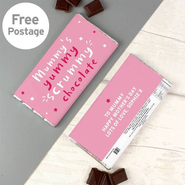 Personalised Yummy Scrummy Mummy Milk Chocolate Bar