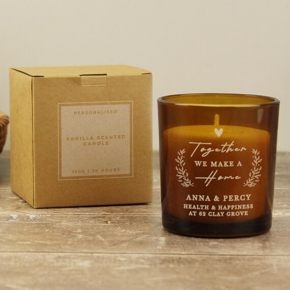 Soy Wax Candle Baltic Amber Scented Candle - Natural In Glass Jar For ...
