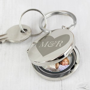 Personalised Couples Initials Chrome Opening Photo  - Gifts for Couple, Wedding, Birthday.