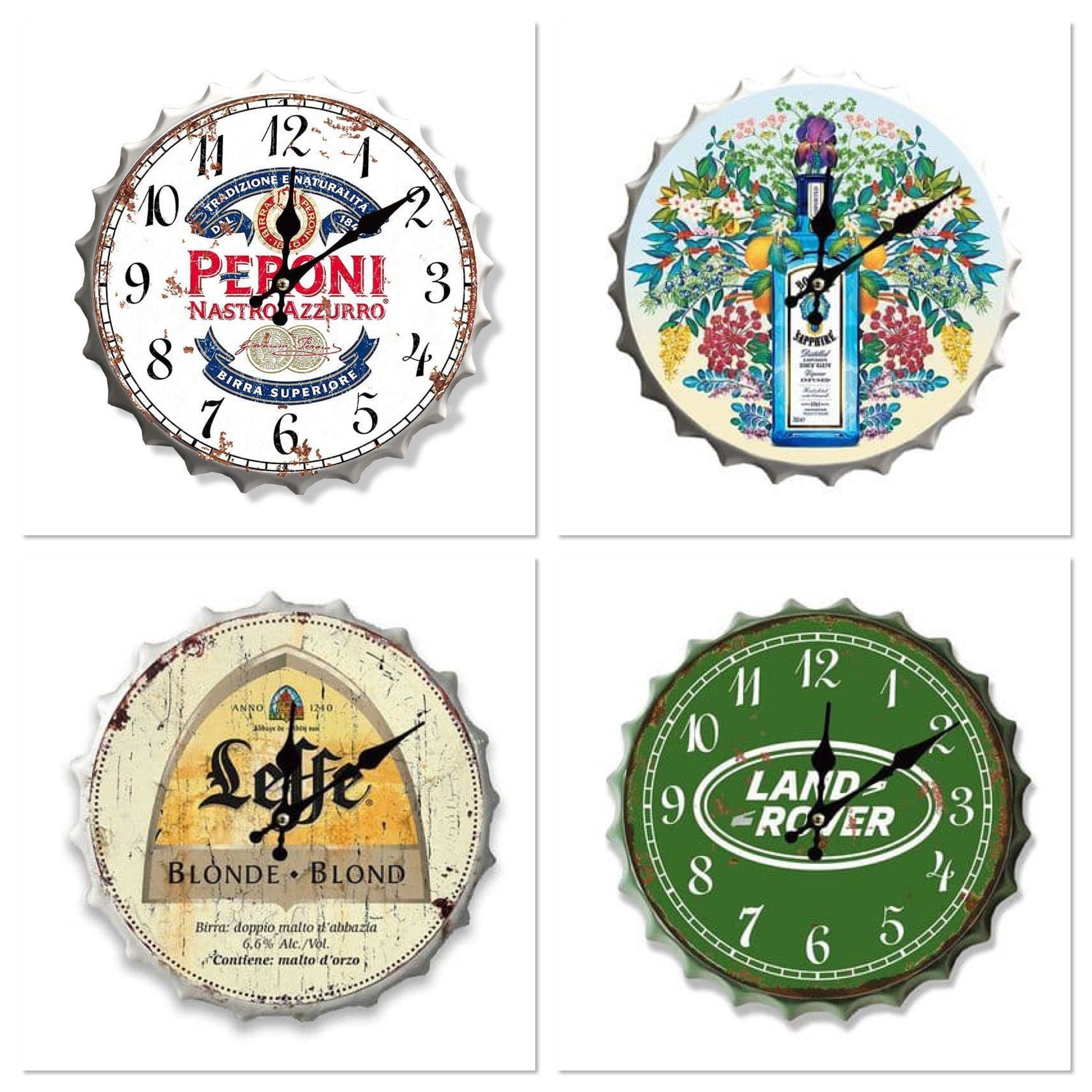 Huge Range of Vintage Retro 30cm Wall Clock Metal Beer Bottle Etsy UK