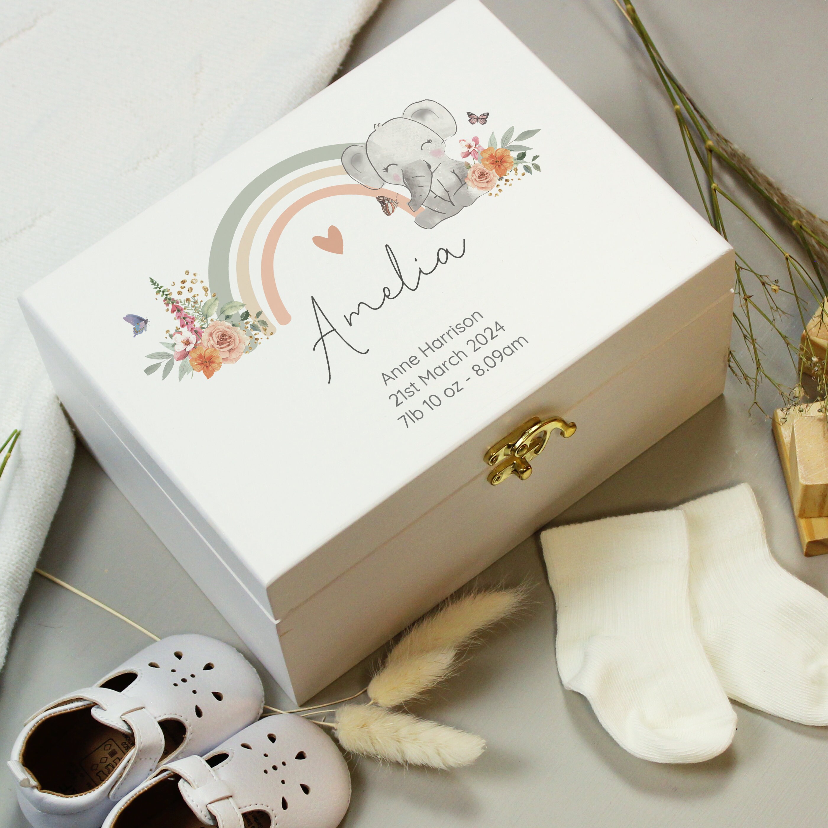Personalisiertbare Holz-Erinnerungsbox Für Babys ? Produktbild-Vorschau 6