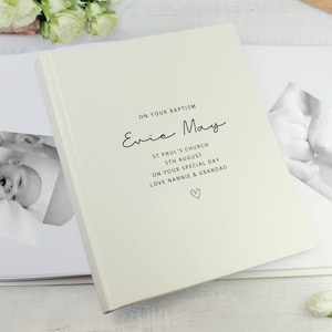 Personalised Traditional Photo Album - Perfect Christening Gift - New born Baby Gift - Wedding Gift - Birthday Gift
