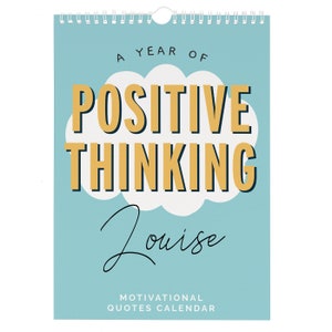 Calendario de citas motivacionales A4 personalizado - Comience desde cualquier mes - Buen rollo, regalo de estudio perfecto, calendario de trabajo, calendario de autocuidado