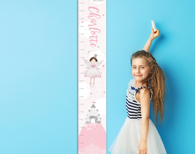 Personalisierte Fee Prinzessin Messlatte - Geschenke für Kinder - Baby Raum Dekoration