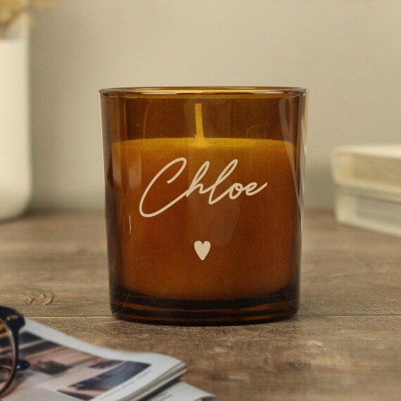 Soy Wax Candle Baltic Amber Scented Candle - Natural In Glass Jar For ...
