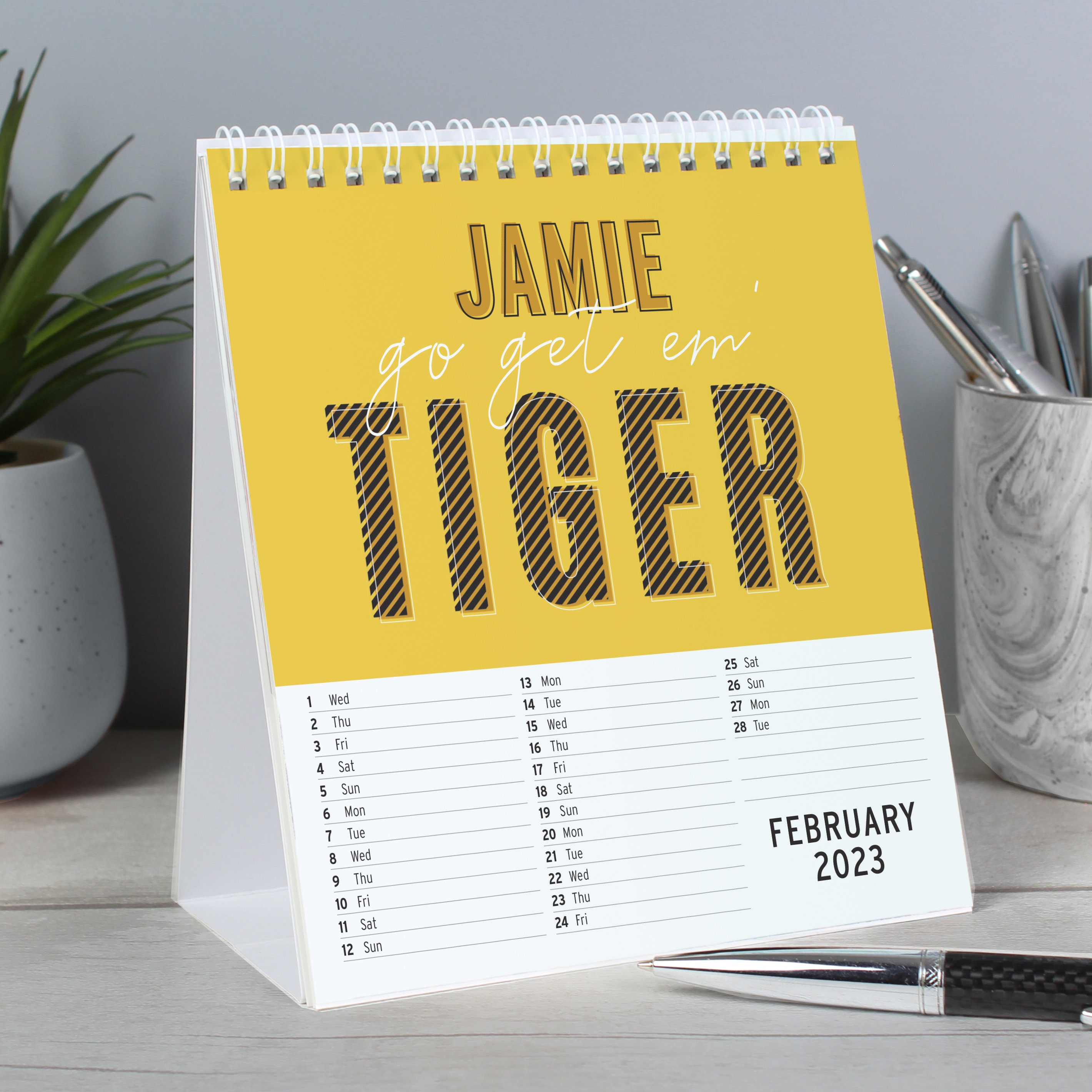 Personalised Motivational Quotes Desk Calendar Start From Any Month ...