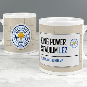Personalised Ceramic Football Leicester City FC Street Sign Mug