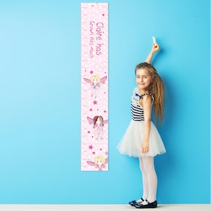 Gepersonaliseerde hoogtemeter fee - Cadeaus voor kinderen - Babykamerdecoratie - Muurkunst kinderen