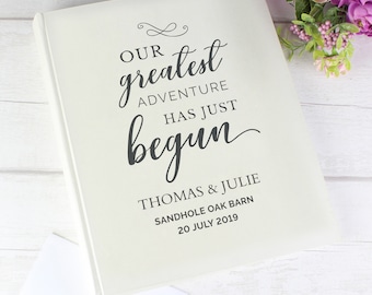 Personalised Our Greatest Adventure Traditional Photo Album - Perfect Wedding Gift, Engagement, Birthday Gift