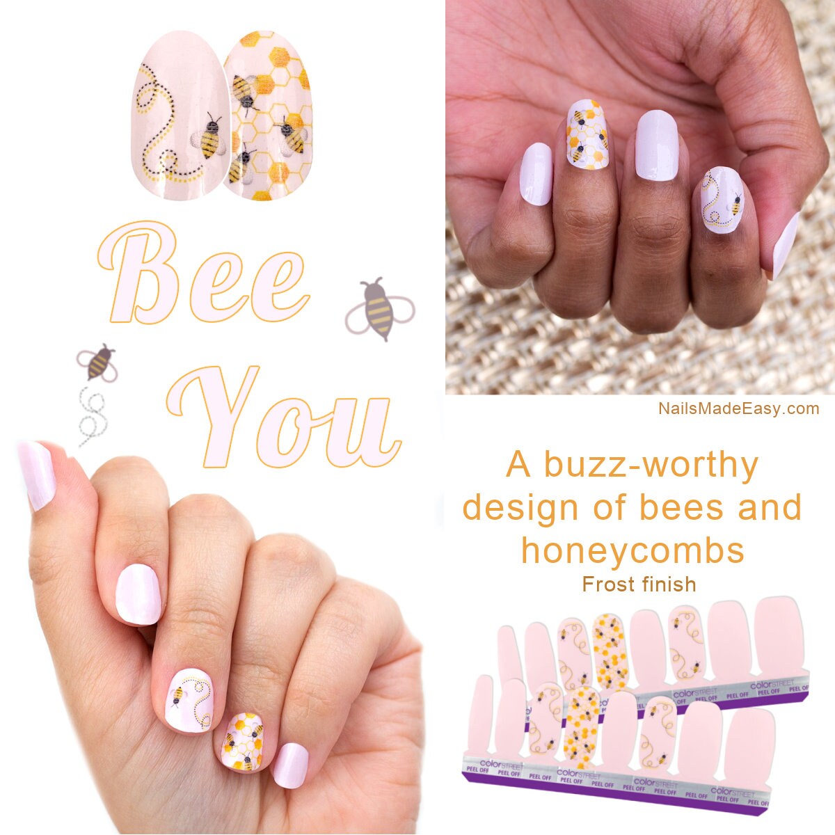 BEE YOU by Color Street Retired Nail Polish Strips - Etsy