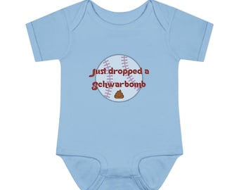 Phillies, Schwarber Poop, Schwarbomb, Funny Baseball Infant Bodysuit, Baby, Newborn Outfit, Cute Baby Clothes, Philadelphia