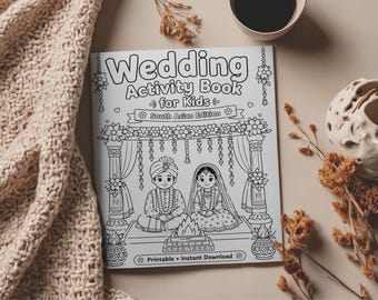Indian Wedding Activity Book for Kids, South Asian Hindu Celebration (Printable Download)